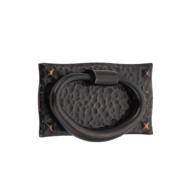 Emtek Arts & Crafts Hammered Oval Pull, Oil Rubbed Bronze - 86041US10B