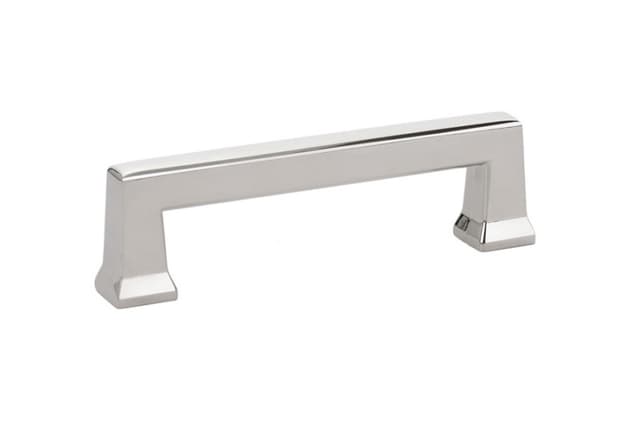 Emtek Art Deco ALEXANDER Pull, 3-1/2"CC, Polished Nickel - 86424US14