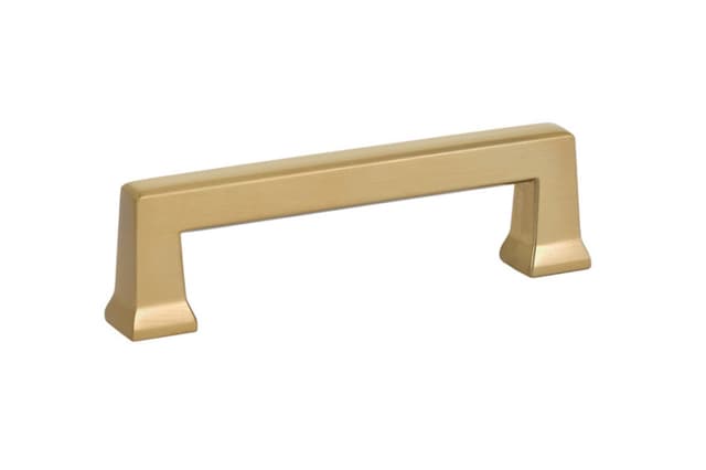 Emtek Art Deco ALEXANDER Pull, 3-1/2"CC, Satin Brass - 86424US4