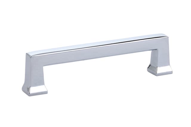 Emtek Art Deco ALEXANDER Pull, 4"CC, Polished Chrome - 86425US26