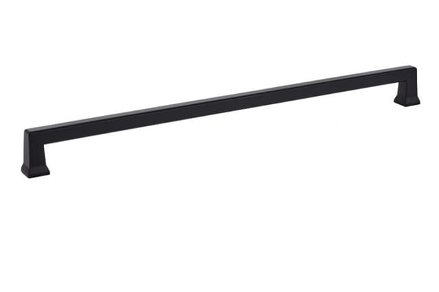 Emtek Art Deco Alexander Pull, 12"CC, Flat Black - 86479US19