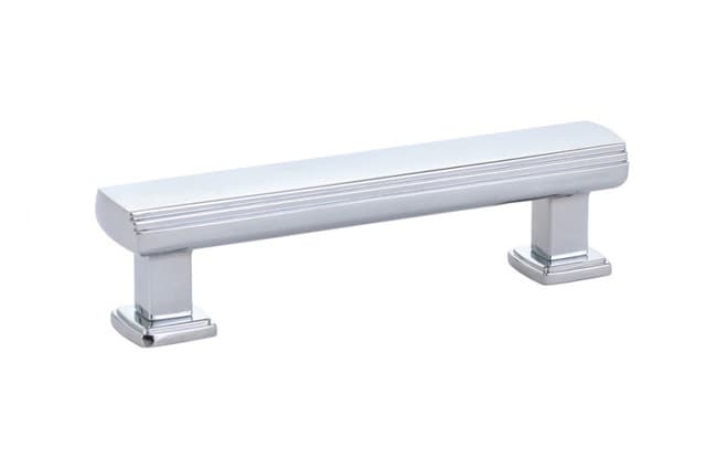 Emtek Art Deco Pull, 3-1/2"CC, Polished Chrome - 86422US26