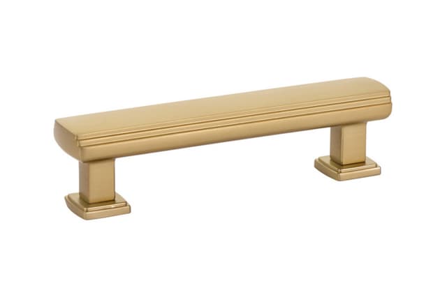 Emtek Art Deco Pull, 3-1/2"CC, Satin Brass - 86422US4
