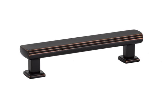 Emtek Art Deco Pull, 4"CC, Oil Rubbed Bronze - 86423US10B