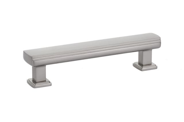 Emtek Art Deco Pull, 4"CC, Satin Nickel - 86423US15