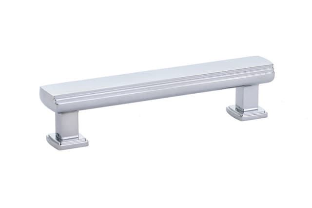 Emtek Art Deco Pull, 4"CC, Polished Chrome - 86423US26