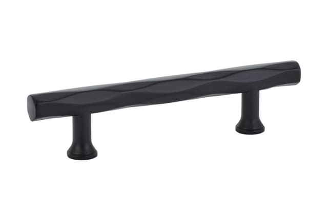 Emtek Art Deco TRIBECA Pull, 3-1/2"CC, Flat Black - 86428US19