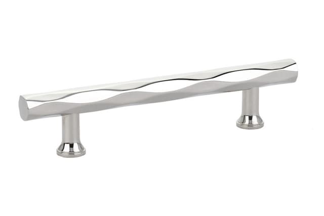 Emtek Art Deco TRIBECA Pull, 4"CC, Polished Nickel - 86429US14