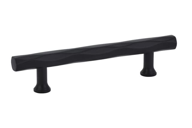 Emtek Art Deco TRIBECA Pull, 4"CC, Flat Black - 86429US19