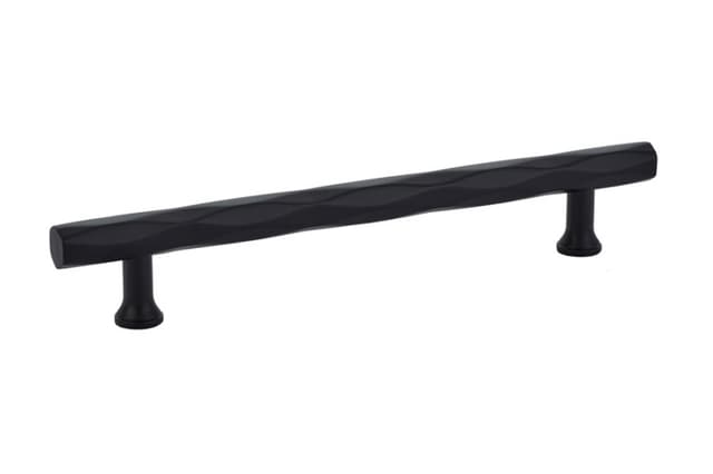 Emtek Art Deco TRIBECA Pull, 6"CC, Flat Black - 86430US19