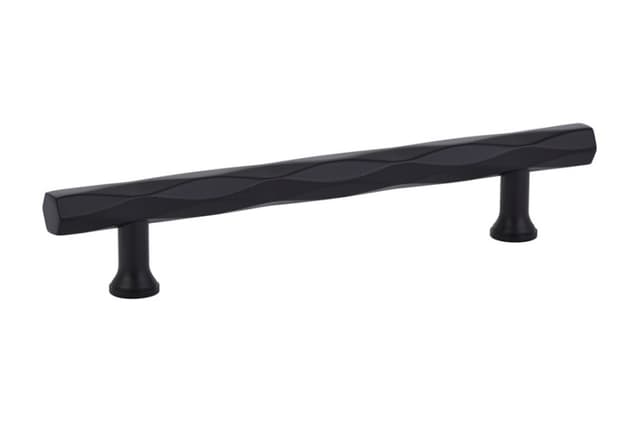 Emtek Art Deco Tribeca Pull, 5"CC, Flat Black - 86489US19