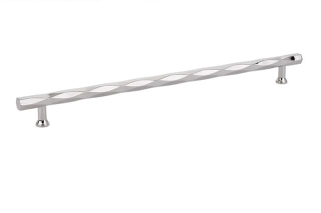 Emtek Art Deco Tribeca Pull, 12"CC, Polished Nickel - 86491US14
