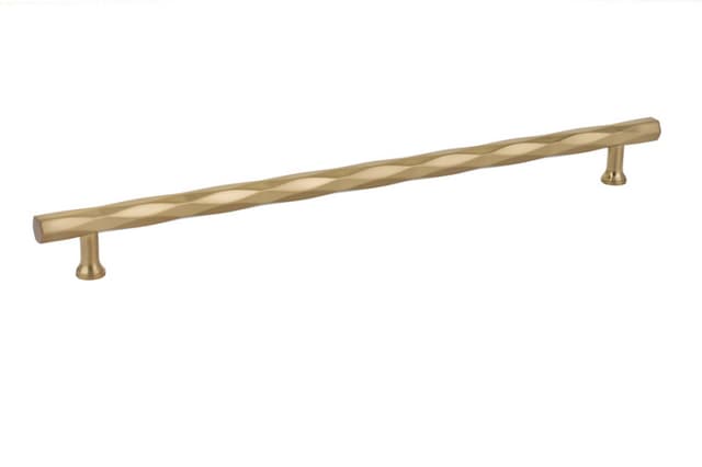 Emtek Art Deco Tribeca Pull, 12"CC, Satin Brass - 86491US4
