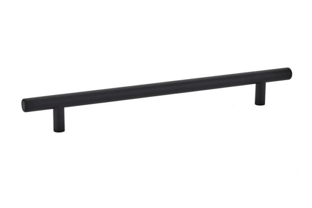 Emtek Contemporary Bar Pull, 8"CC, Flat Black - 86363US19