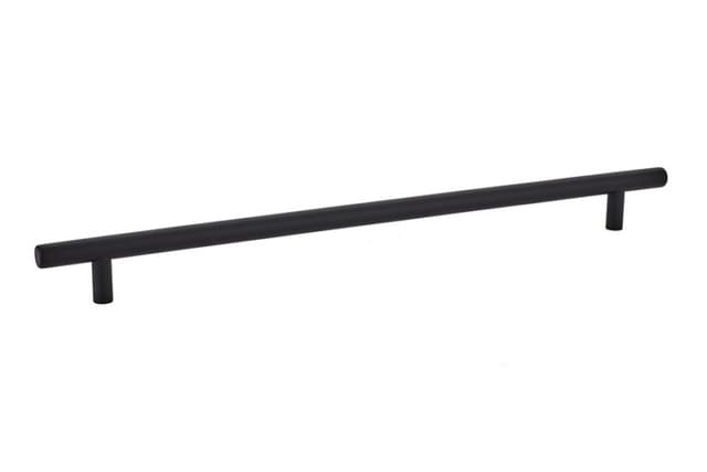 Emtek Contemporary Bar Pull, 12"CC, Flat Black - 86365US19