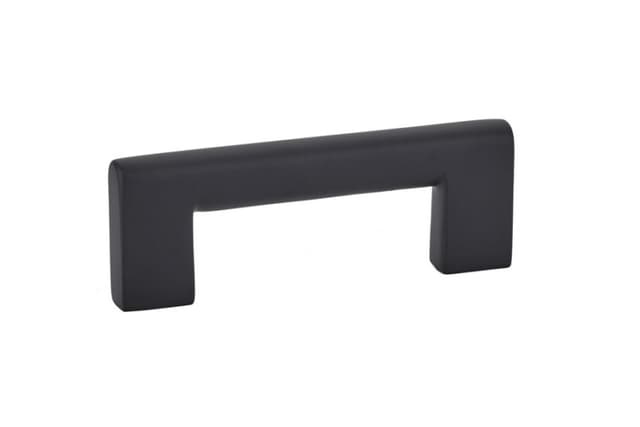 Emtek Contemporary Trail Pull, 3"CC, Flat Black - 86161US19