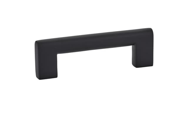 Emtek Contemporary Trail Pull, 3-1/2"CC, Flat Black - 86162US19