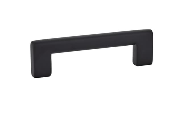 Emtek Contemporary Trail Pull, 4"CC, Flat Black - 86163US19