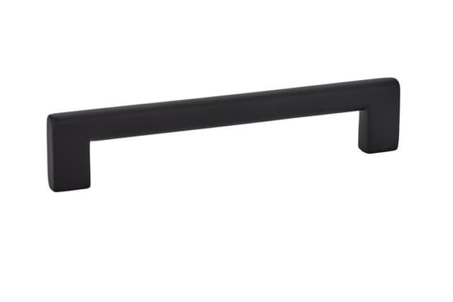 Emtek Contemporary Trail Pull, 6"CC, Flat Black - 86164US19