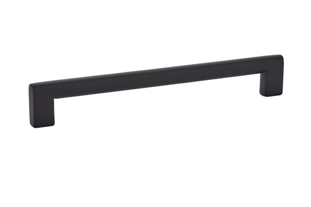 Emtek Contemporary Trail Pull, 8"CC, Flat Black - 86165US19