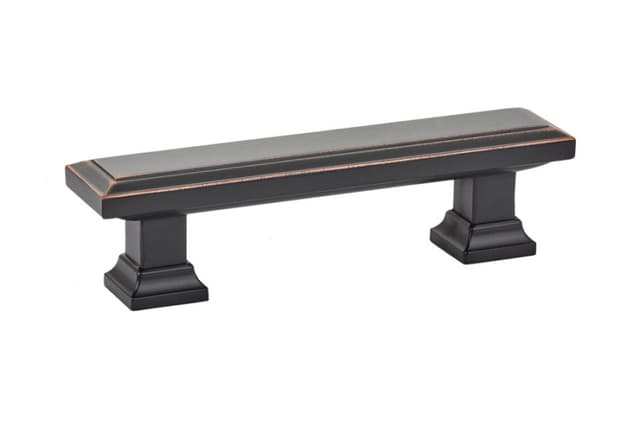 Emtek Geometric Rectangular Pull, 3"CC, Oil Rubbed Bronze - 86299US10B