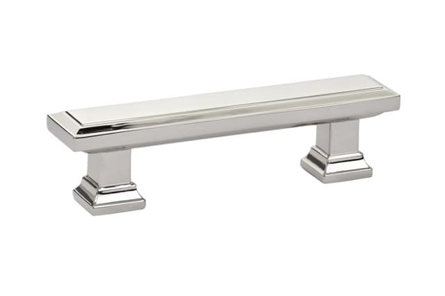 Emtek Geometric Rectangular Pull, 3"CC, Polished Nickel - 86299US14