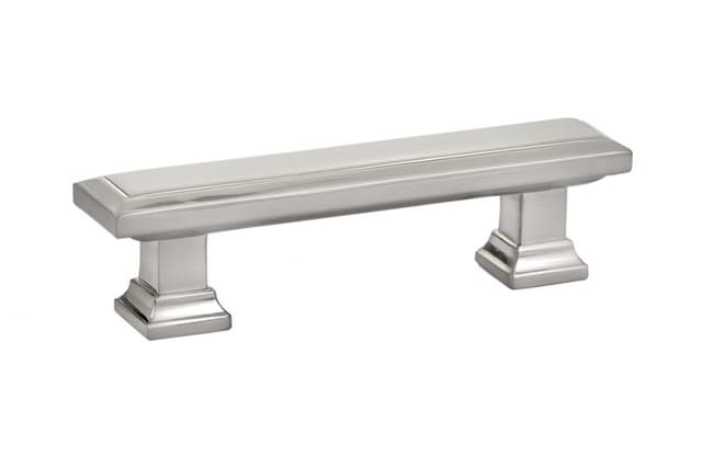 Emtek Geometric Rectangular Pull, 3"CC, Satin Nickel - 86299US15