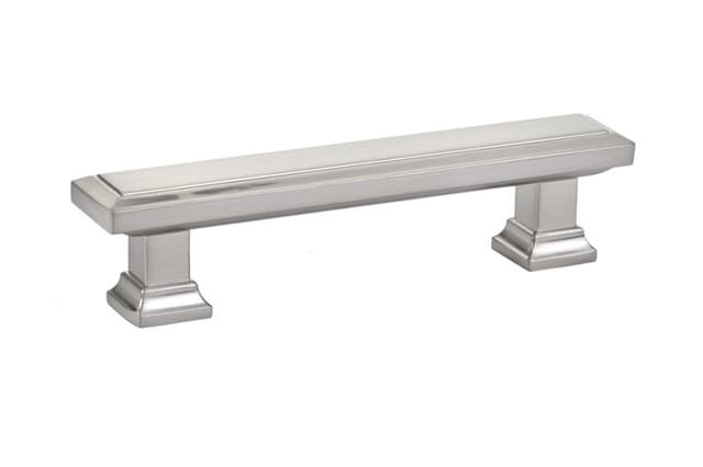 Emtek Geometric Rectangular Pull, 3-1/2"CC, Satin Nickel - 86300US15