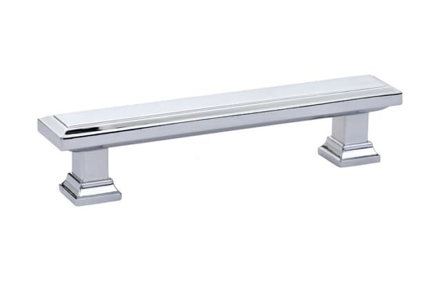 Emtek Geometric Rectangular Pull, 4"CC, Polished Chrome - 86301US26