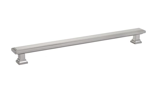Emtek Geometric Rectangular Pull, 10"CC, Satin Nickel - 86303US15