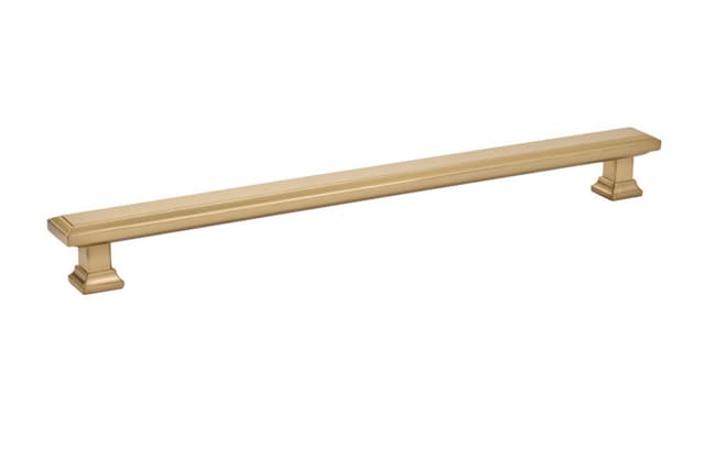 Emtek Geometric Rectangular Pull, 10"CC, Satin Brass - 86303US4