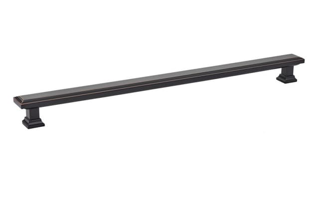 Emtek Geometric Rectangular Pull, 12"CC, Oil Rubbed Bronze - 86493US10B