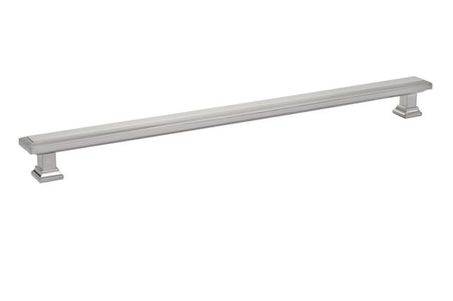 Emtek Geometric Rectangular Pull, 12"CC, Satin Nickel - 86493US15