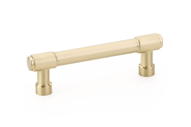 Emtek Industrial Modern Jasper Pull, 3-1/2"CC, Satin Brass - 86686US4
