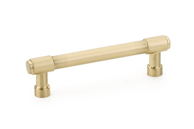 Emtek Industrial Modern Jasper Pull, 4"CC, Satin Brass - 86687US4