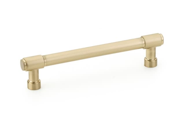Emtek Industrial Modern Jasper Pull, 5"CC, Satin Brass - 86688US4