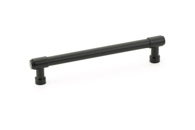 Emtek Industrial Modern Jasper Pull, 6"CC, Flat Black - 86689US19