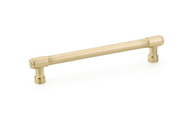 Emtek Industrial Modern Jasper Pull, 6"CC, Satin Brass - 86689US4