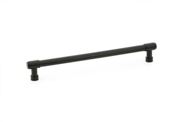 Emtek Industrial Modern Jasper Pull, 8"CC, Flat Black - 86690US19