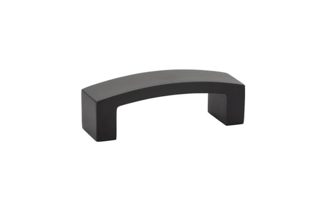 Emtek Mid Century Modern Bauhaus Pull, 3"CC, Flat Black - 86324US19