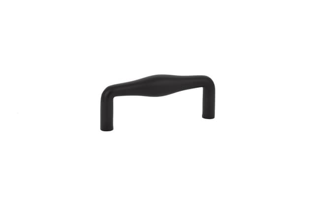 Emtek Mid Century Modern Dane Pull, 3"CC, Flat Black - 86309US19