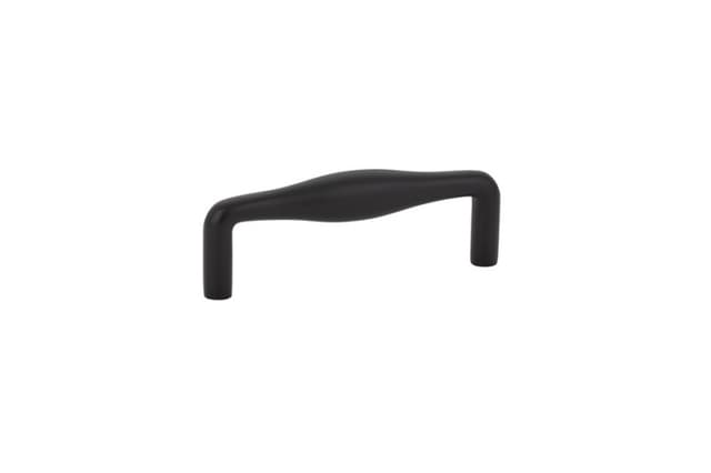 Emtek Mid Century Modern Dane Pull, 3-1/2"CC, Flat Black - 86310US19