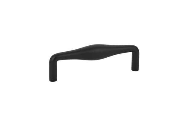 Emtek Mid Century Modern Dane Pull, 4"CC, Flat Black - 86311US19