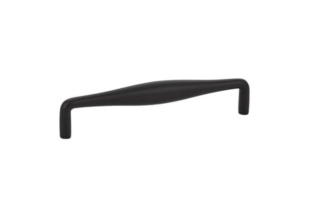 Emtek Mid Century Modern Dane Pull, 6"CC, Flat Black - 86312US19