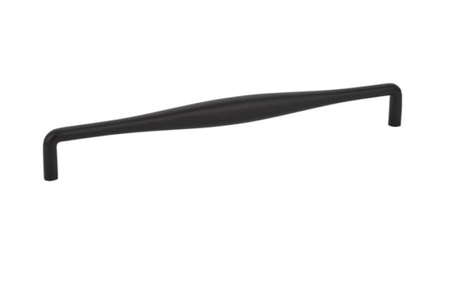 Emtek Mid Century Modern Dane Pull, 10"CC, Flat Black - 86313US19