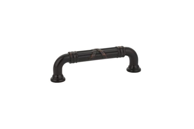 Emtek Ribbon & Reed Estate Pull, 3-1/2"CC, Oil Rubbed Bronze - 86284US10B
