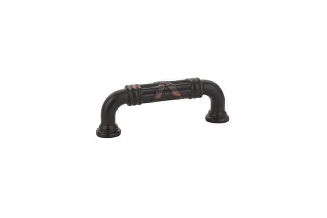 Emtek Ribbon & Reed Estate Pull, 3"CC, Oil Rubbed Bronze - 86283US10B