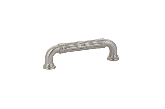 Emtek Ribbon & Reed Estate Pull, 3-1/2"CC, Satin Nickel - 86284US15
