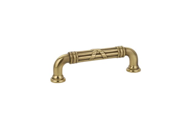 Emtek Ribbon & Reed Estate Pull, 3-1/2"CC, French Antique - 86284US7