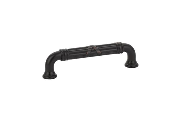 Emtek Ribbon & Reed Estate Pull, 4"CC, Oil Rubbed Bronze - 86285US10B